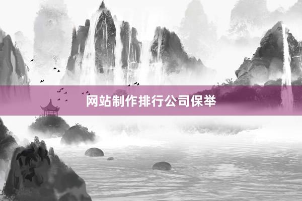 网站制作排行公司保举